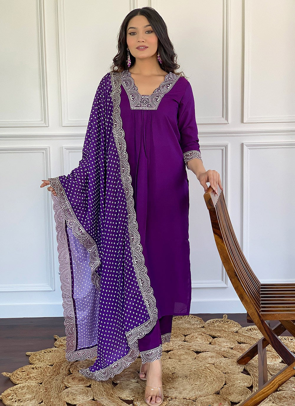 Silk, Viscose Salwar Suit - T3285