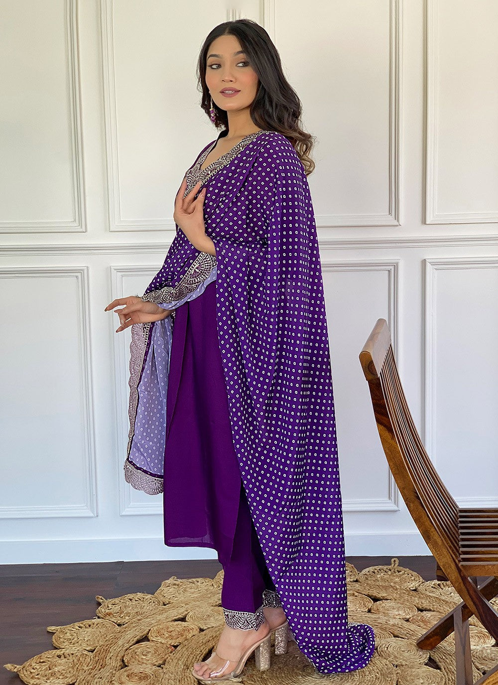 Silk, Viscose Salwar Suit - T3285