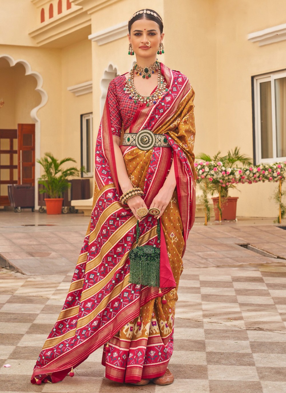 Contemporary Patola Print Silk Saree - S3857