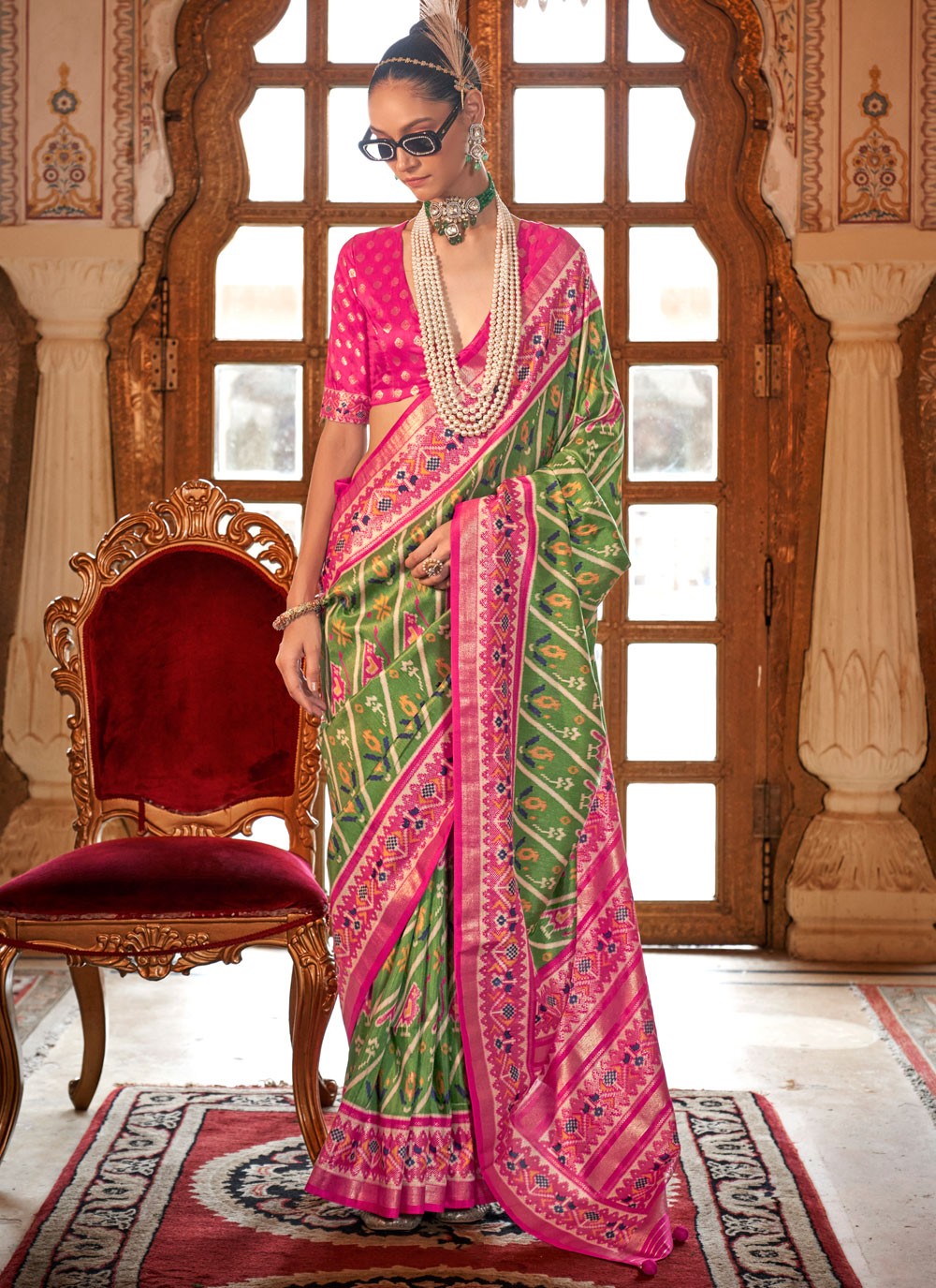 Classic Patola Print Silk Saree - S8657