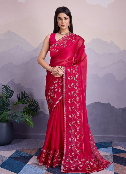 Traditional Embroidered Silk Saree - S8539