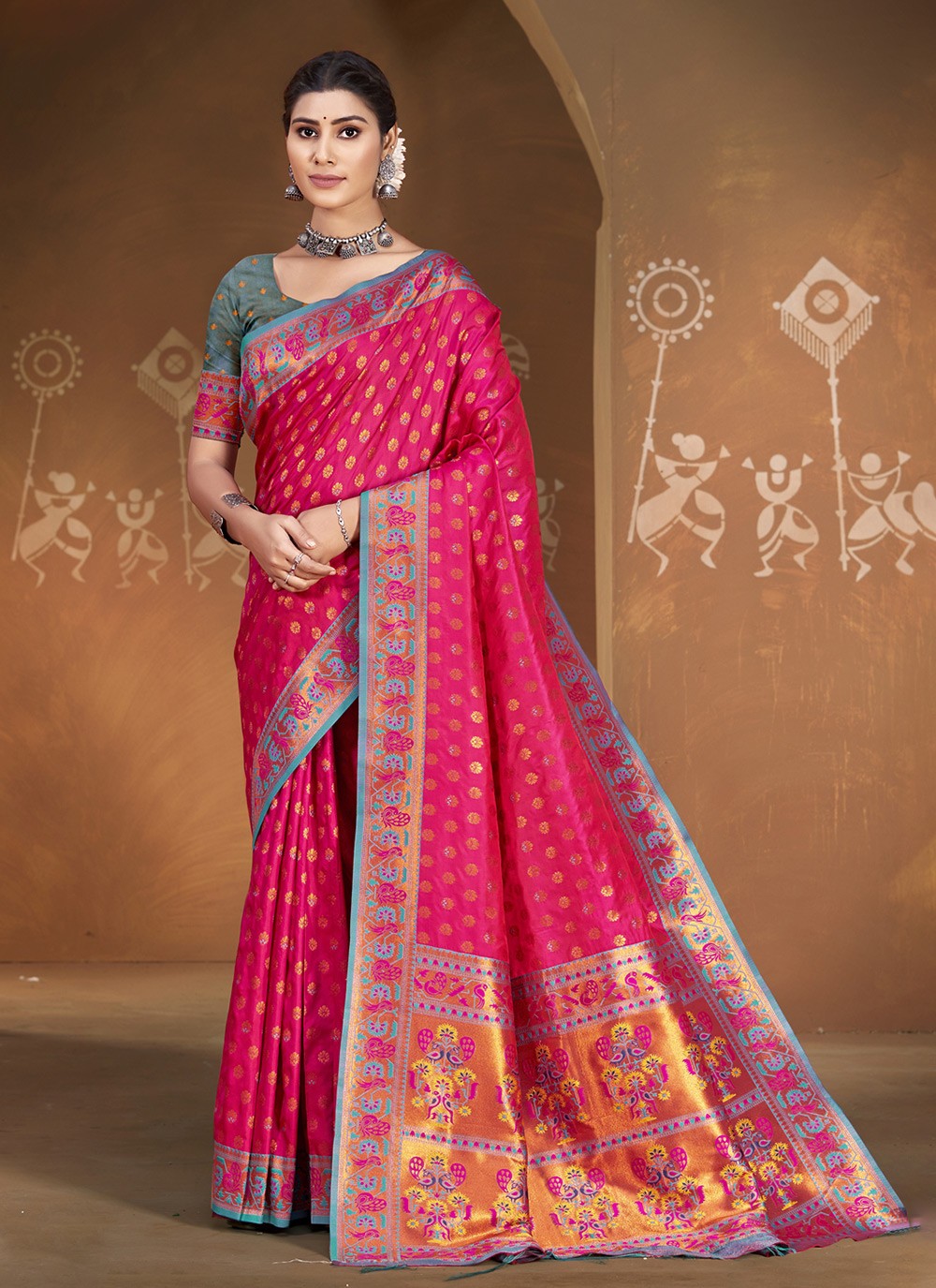 Woven Silk Saree - S12246