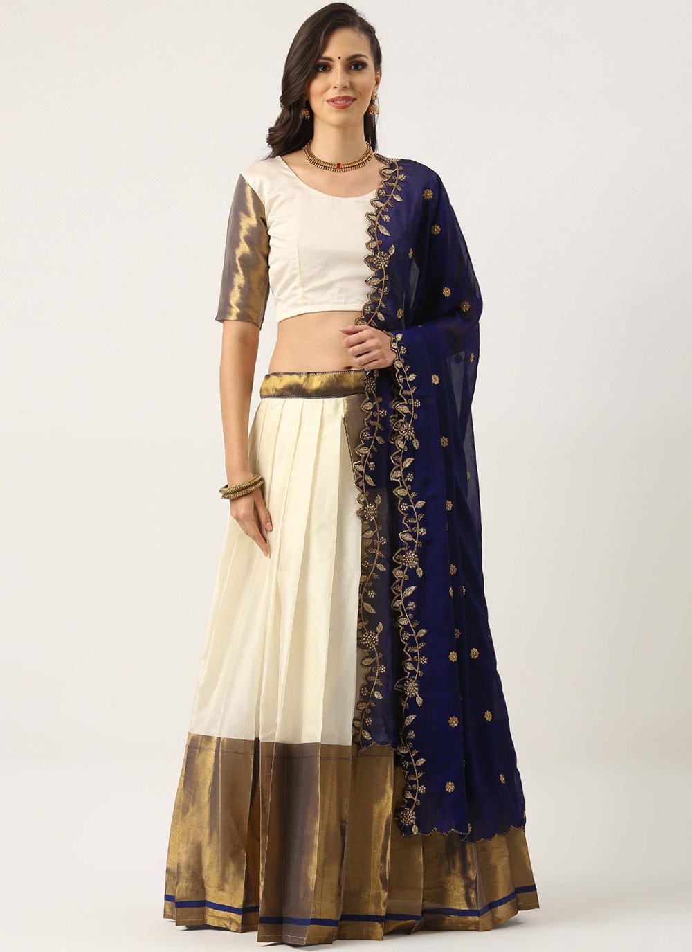 Plain Silk A - Line Lehenga - L2597