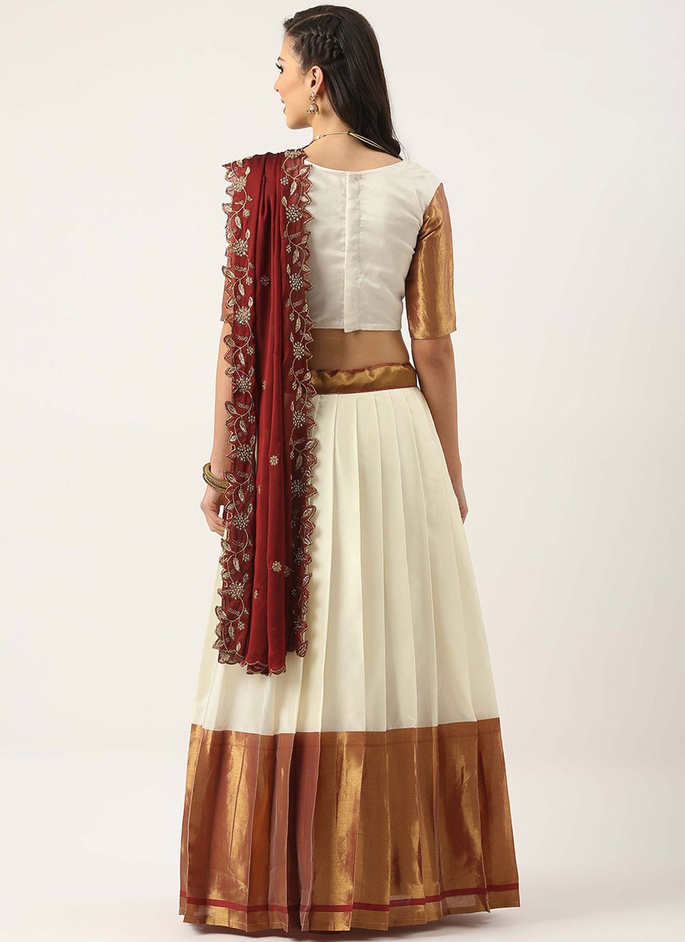 Plain Silk A - Line Lehenga - L2597