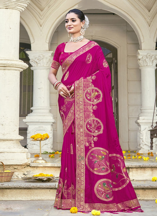 Printed, Zari Silk Saree - S12133