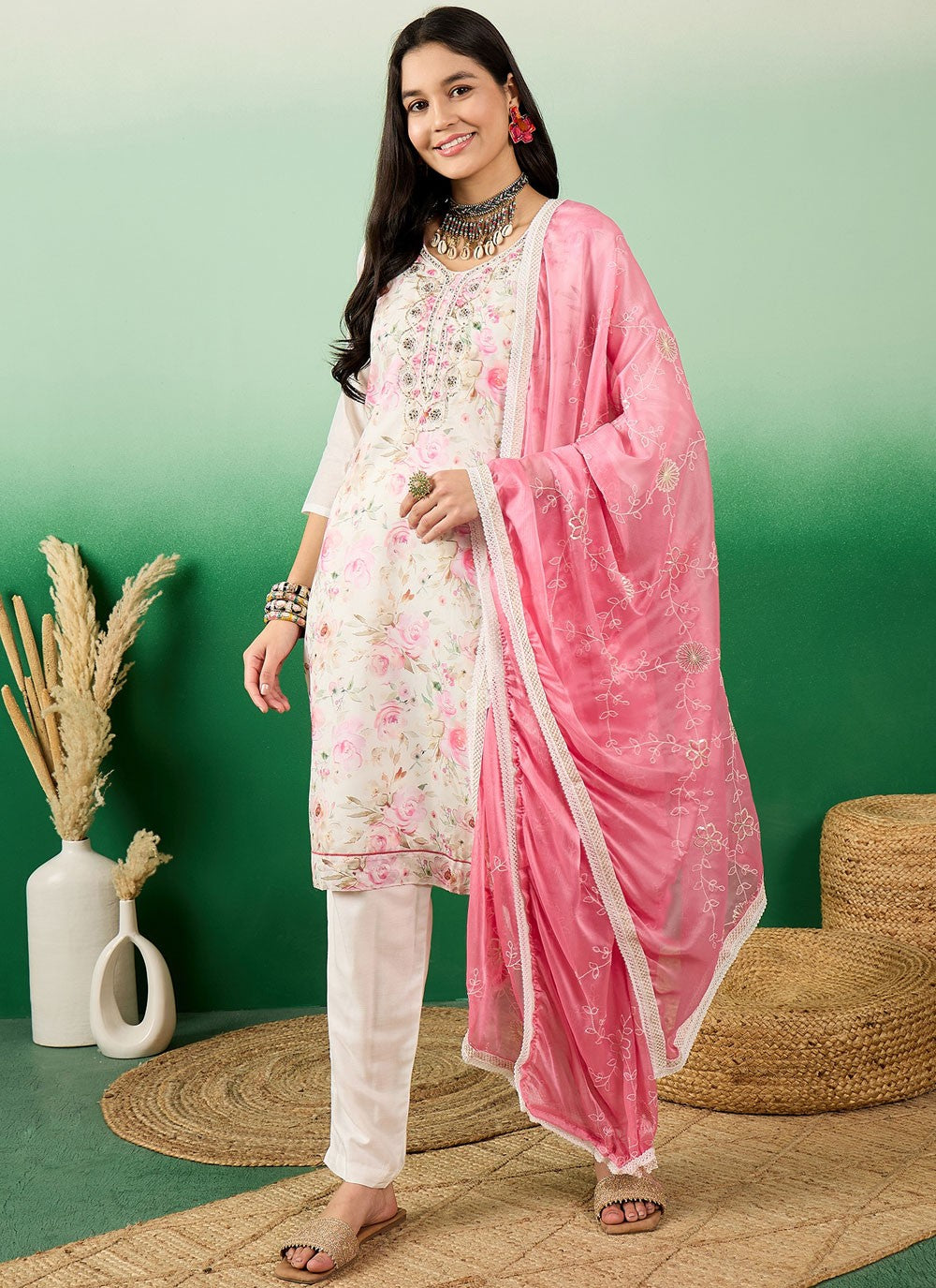 Silk Salwar Suit - T2945