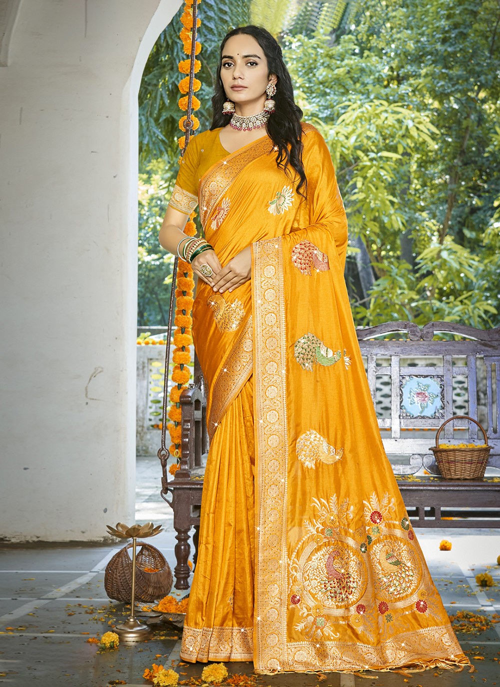 Printed Silk Saree - S12270