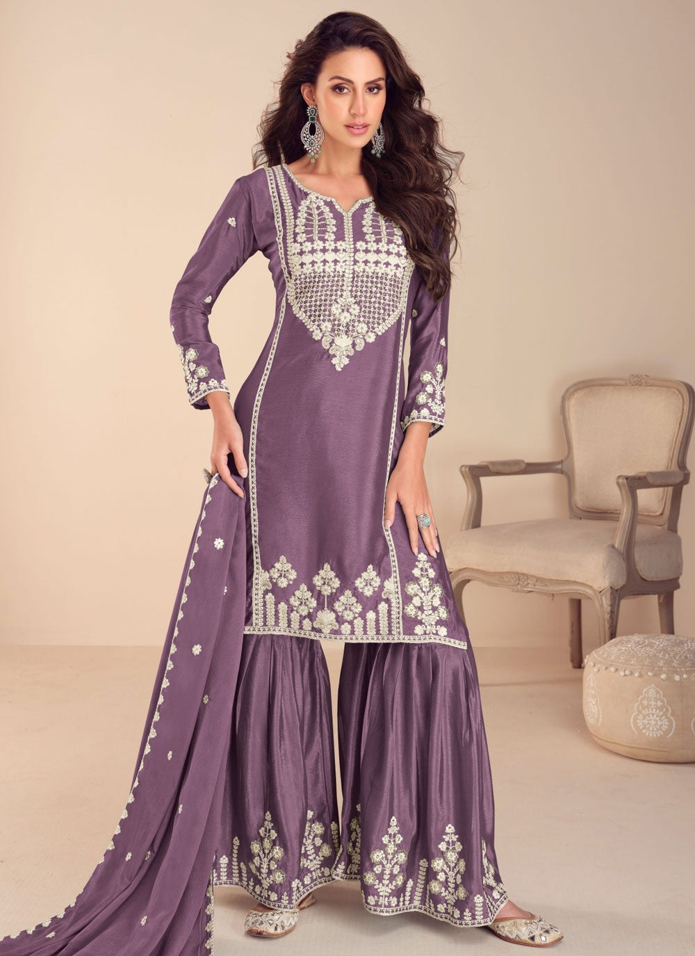 Chinon, Silk Salwar Suit - T3792