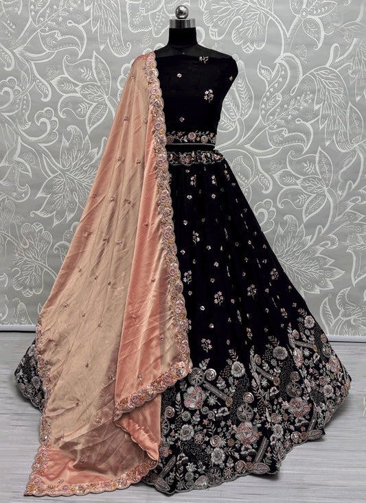 Embroidered Silk A - Line Lehenga - L2900