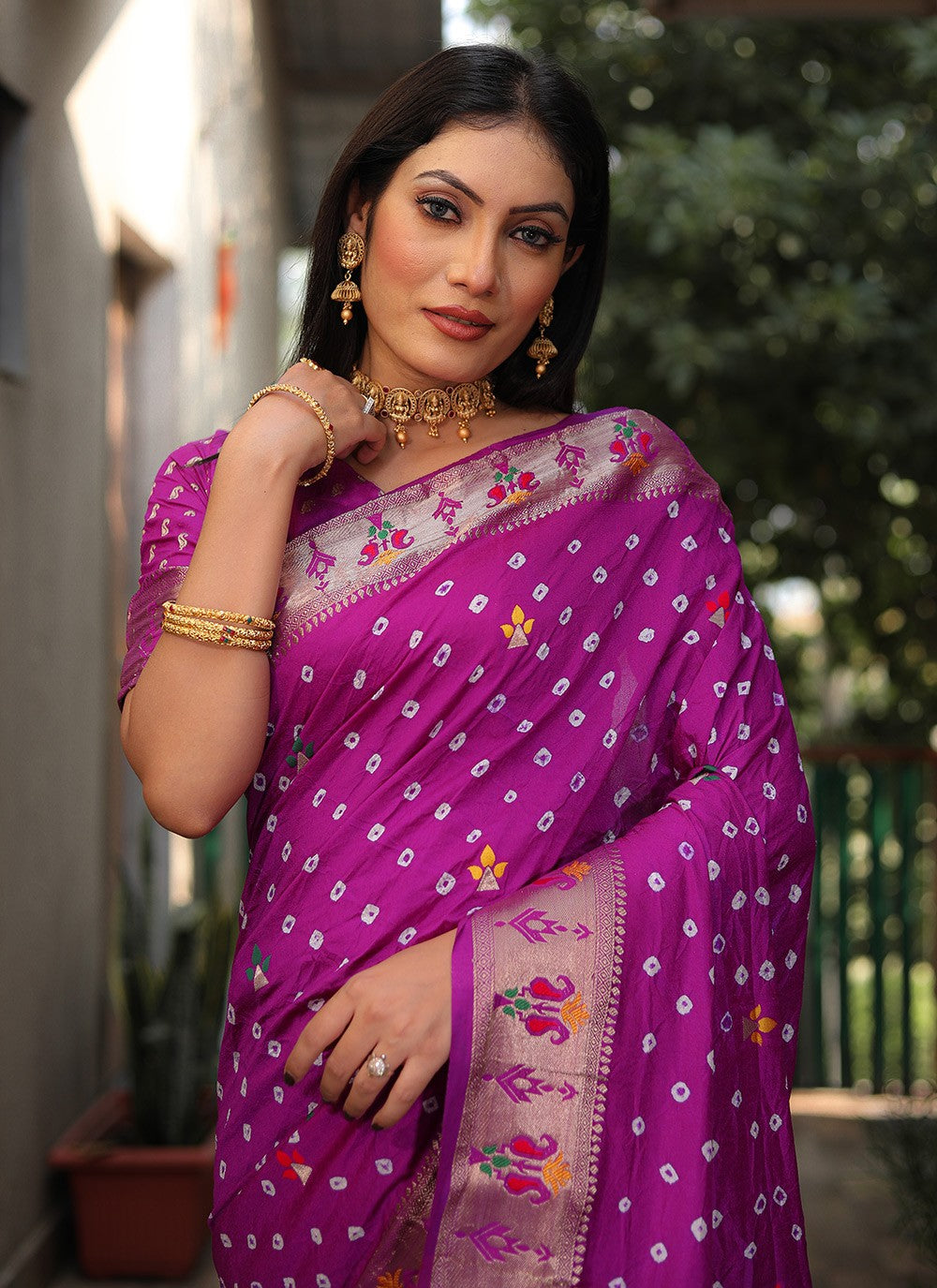 Classic Printed Silk Saree - S8943