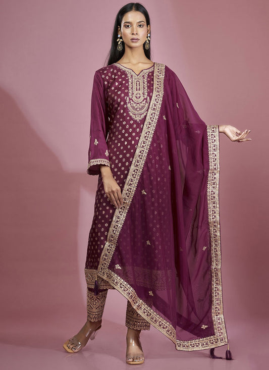 Silk Salwar Suit - T3823