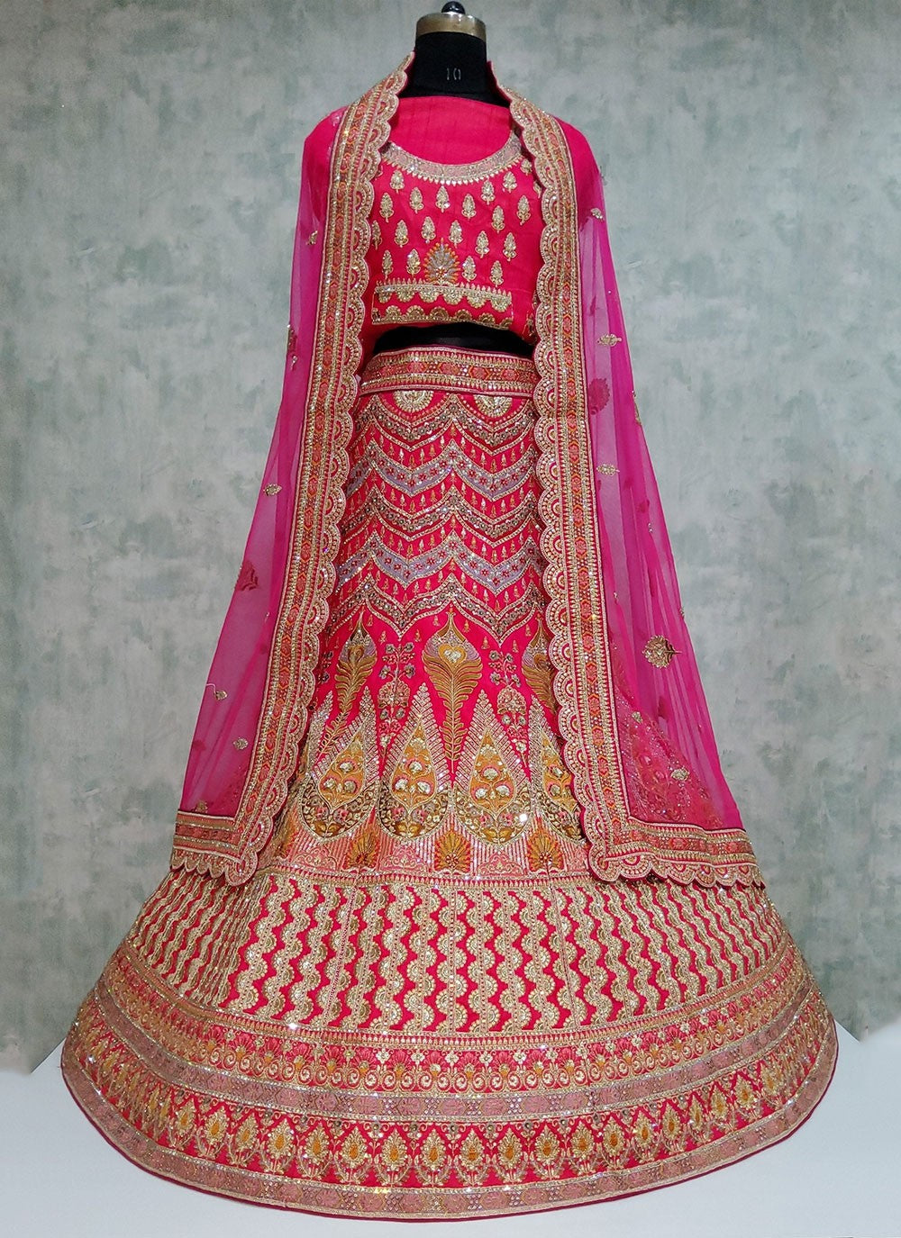 Embroidered Velvet A - Line Lehenga - L1974