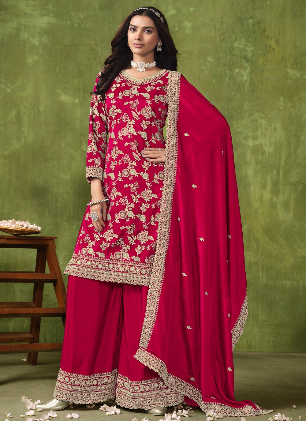 Silk Salwar Suit - T3174