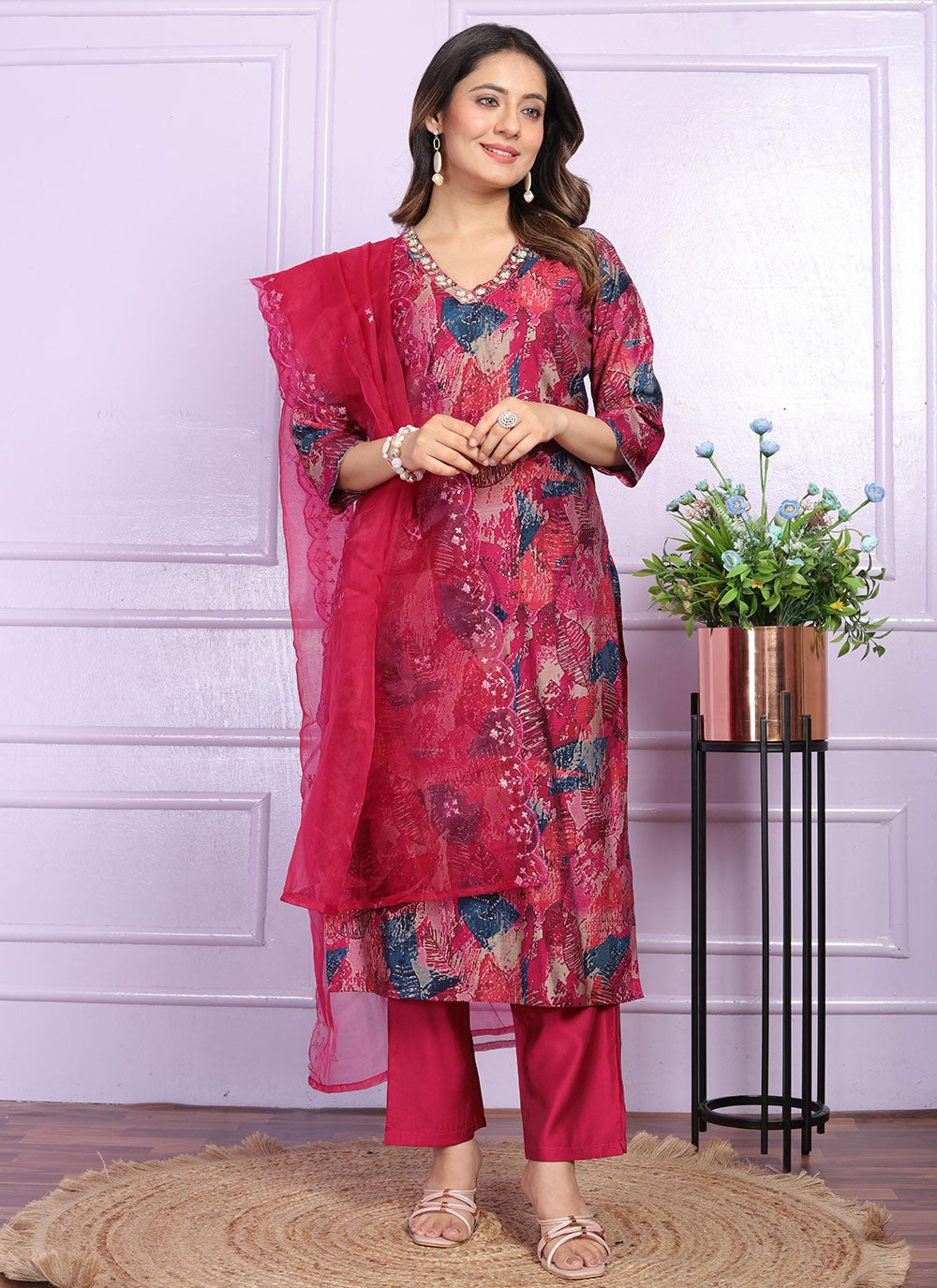 Silk Salwar Suit - T2936