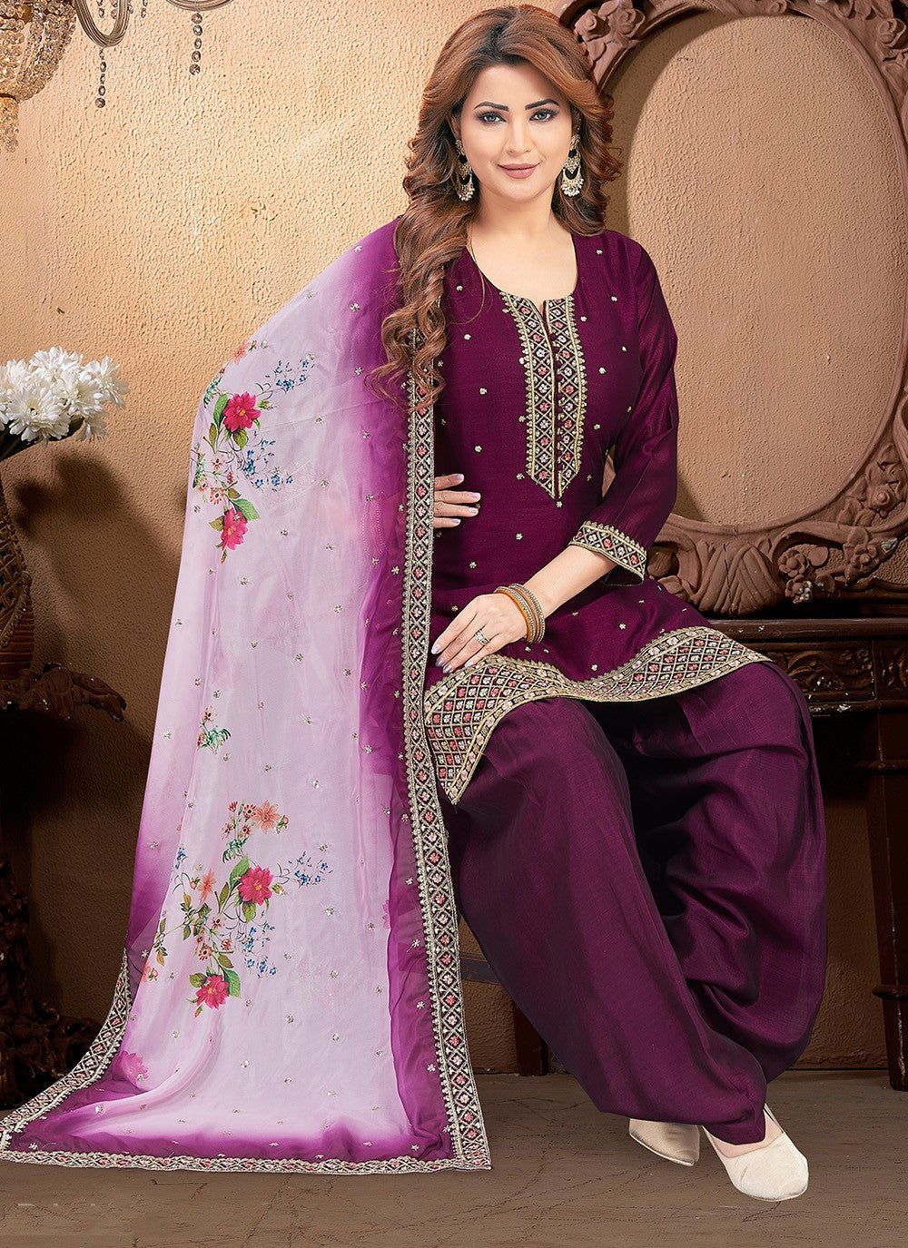 Silk Salwar Suit - T2633