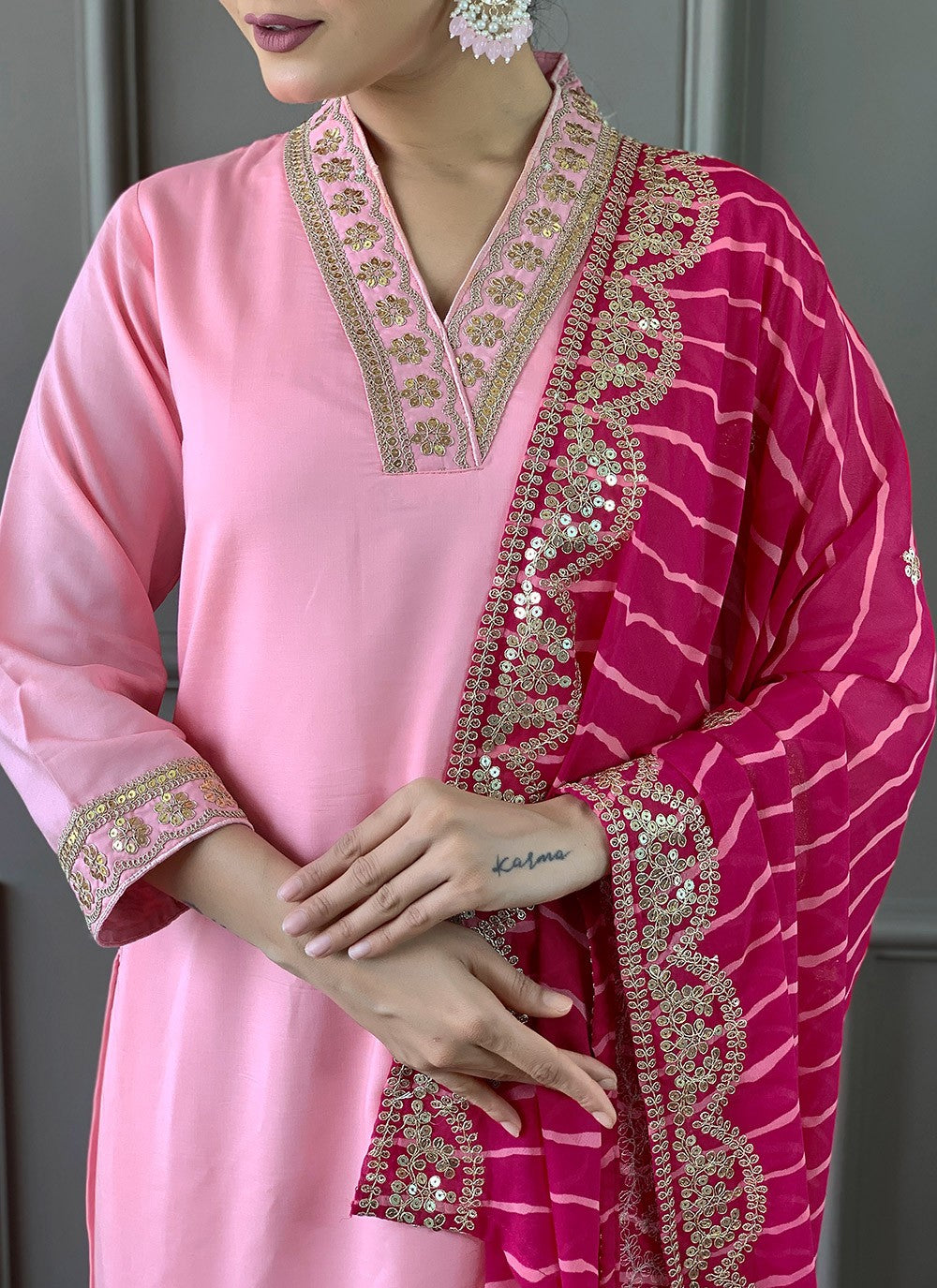 Silk, Viscose Salwar Suit - T3285