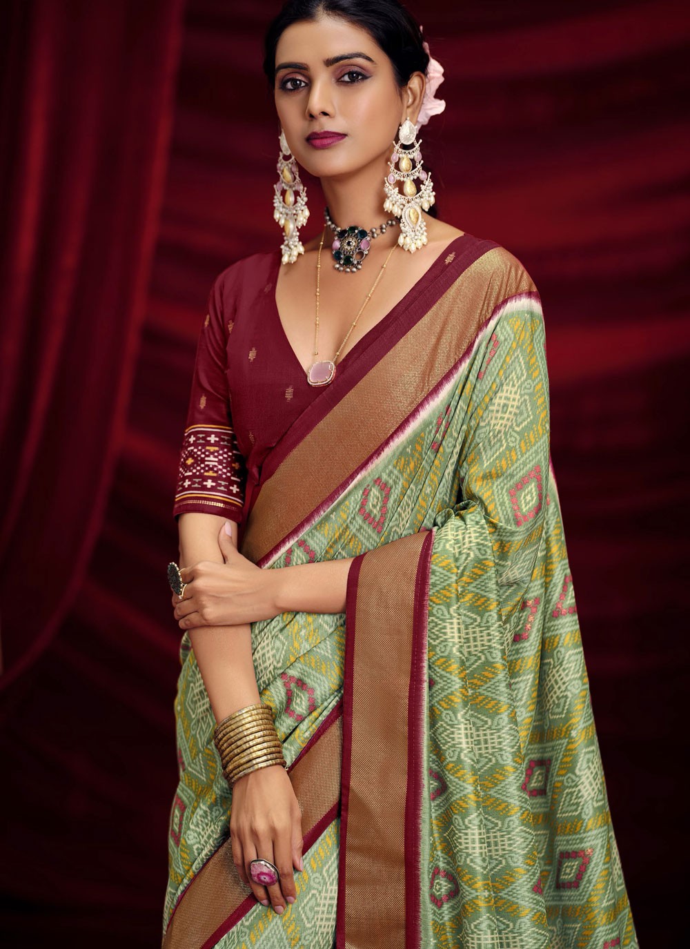 Classic Border Work Silk Saree - S9667