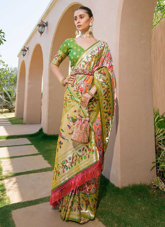 Trendy Woven Silk Saree - S3559