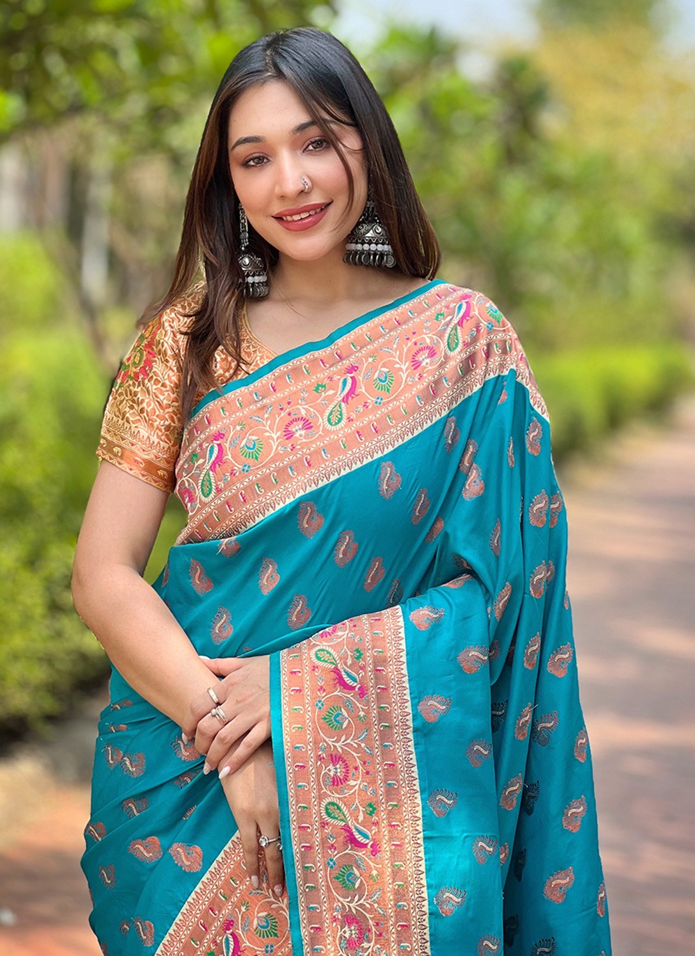 Classic Woven Paithni, Silk Saree - S8849