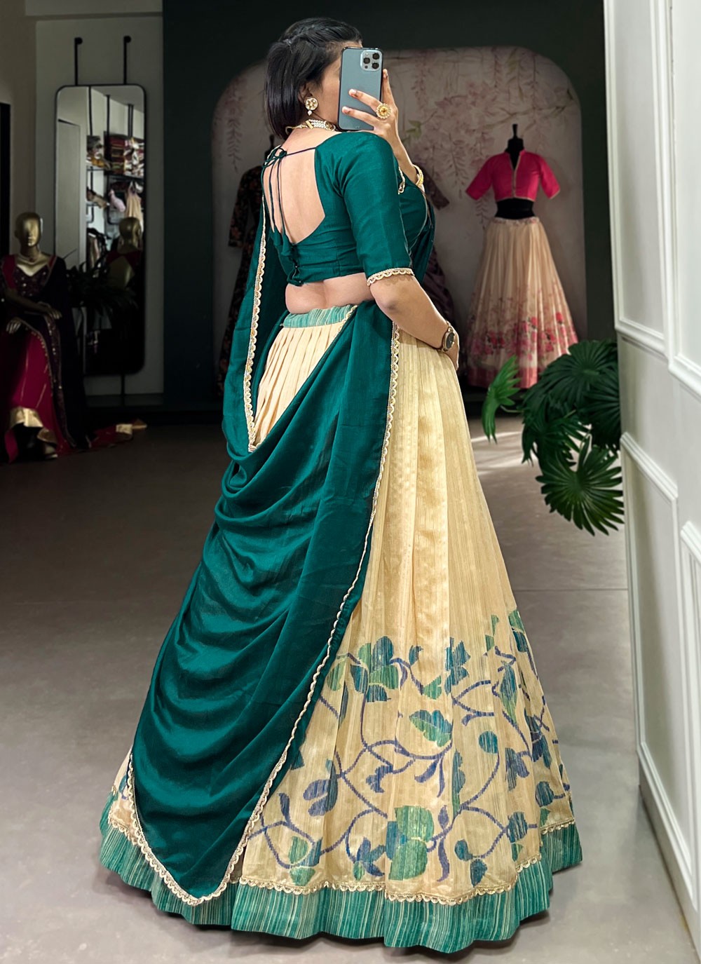 Lace Silk Lehenga - L3064