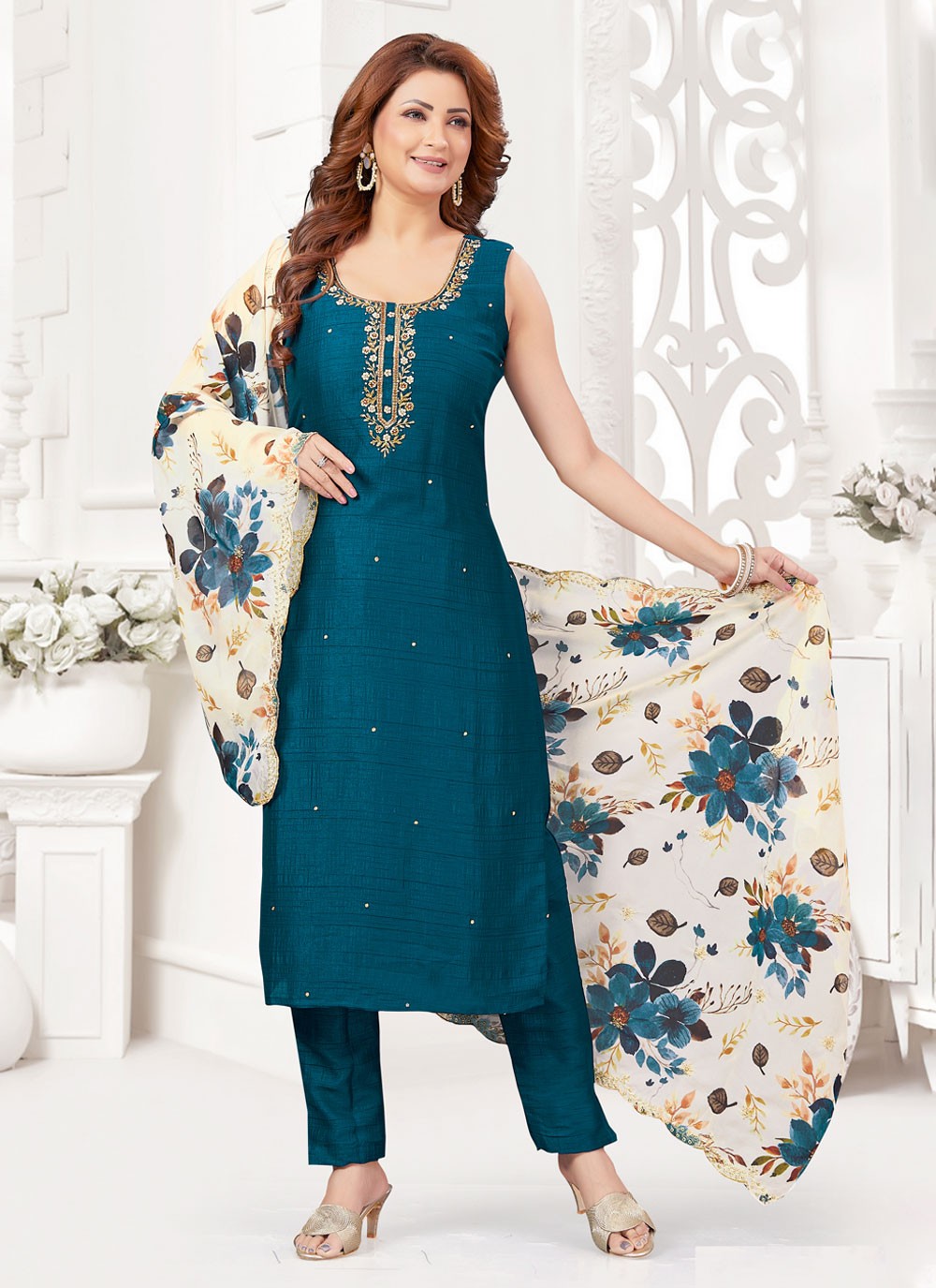 Silk Salwar Suit - T1710