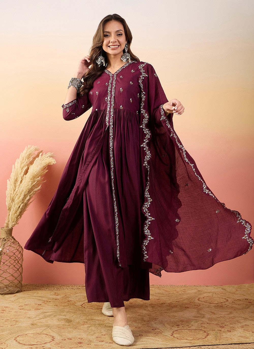 Silk Salwar Suit - T4022