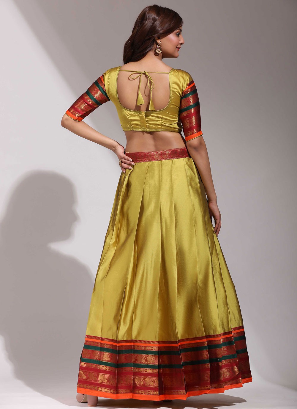 Weaving Zari Silk A - Line Lehenga - L2559