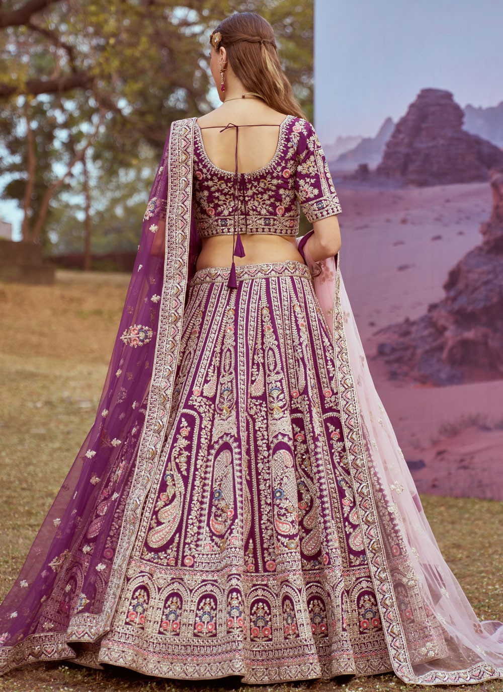 Beads Organza A - Line Lehenga - L2914