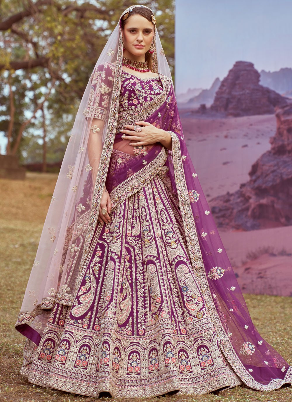 Beads Organza A - Line Lehenga - L2914