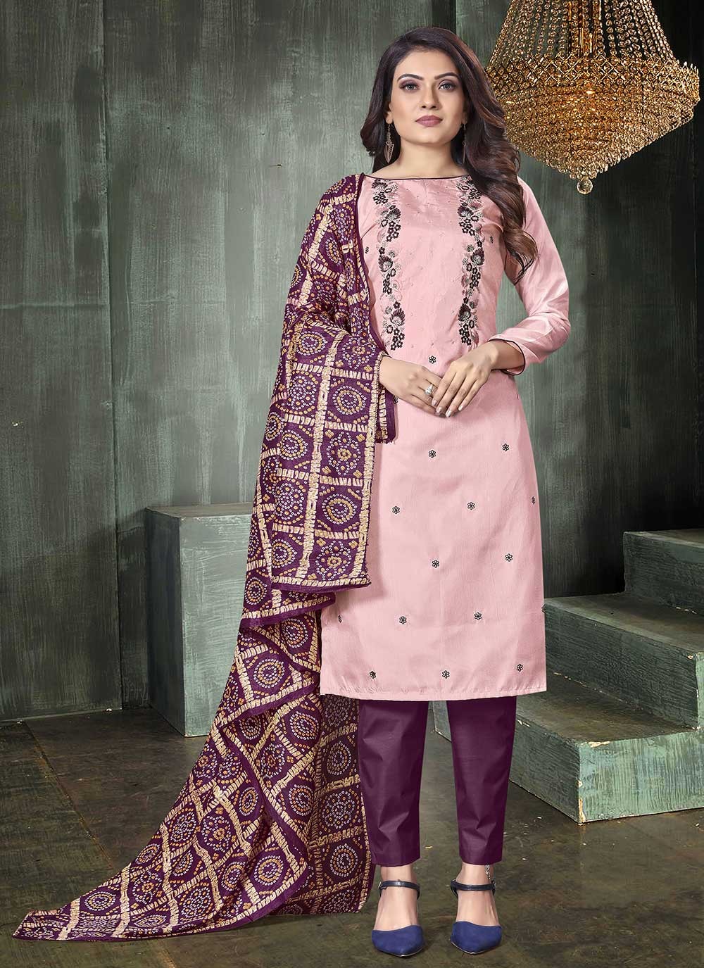 Silk Salwar Suit - T817