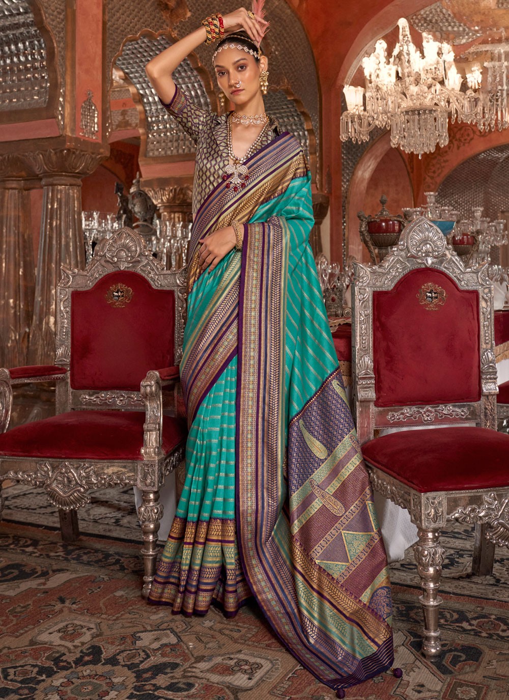 Classic Weaving Zari Silk Saree - S8965