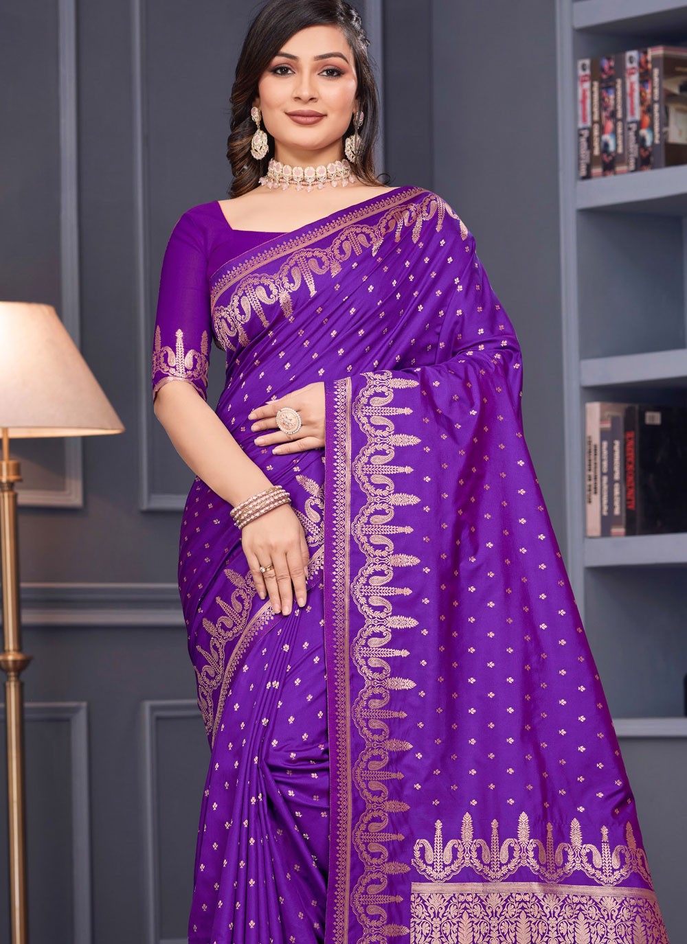 Weaving Zari Silk Saree - S12195