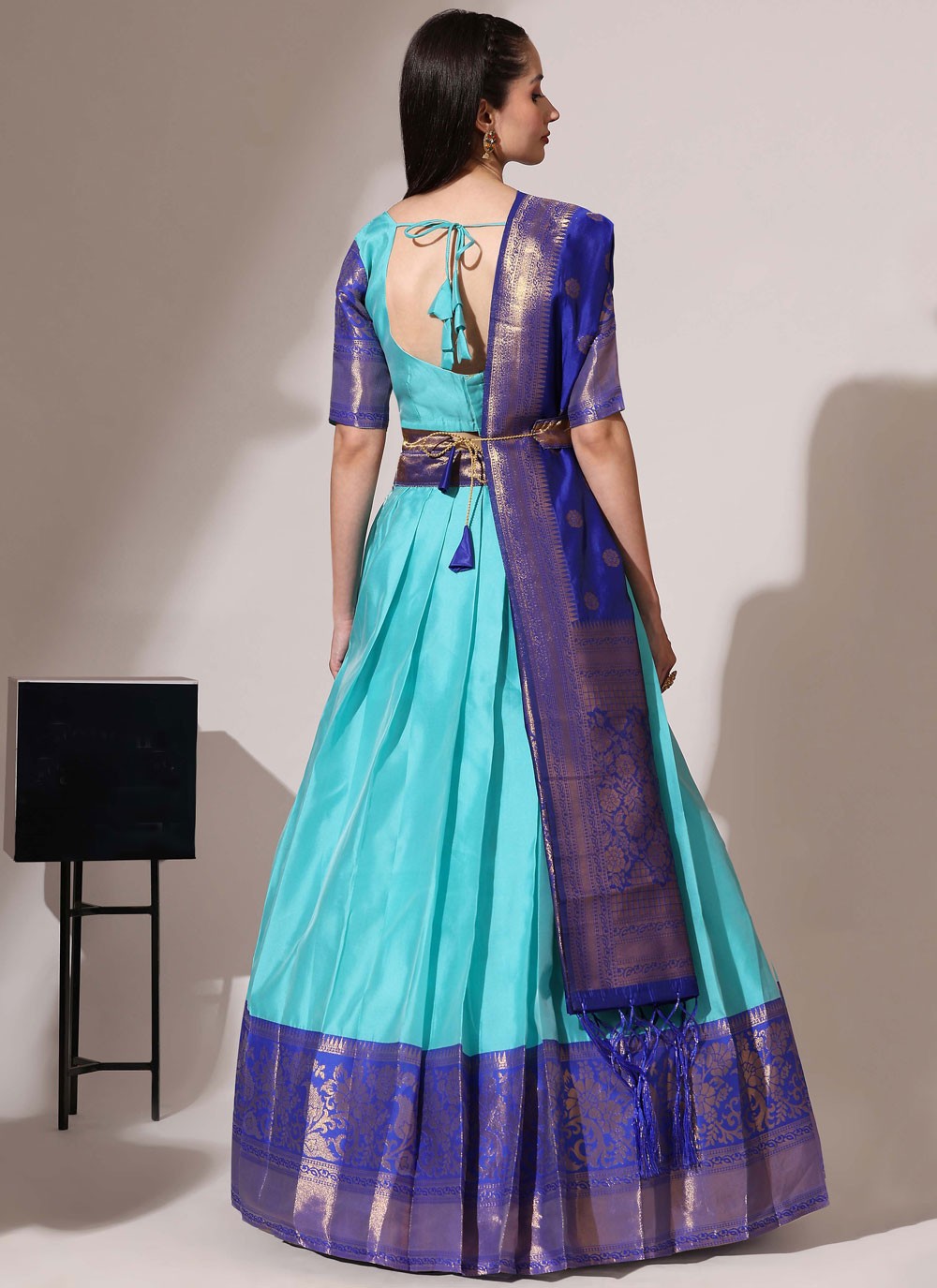 Weaving Zari Silk A - Line Lehenga - L2974