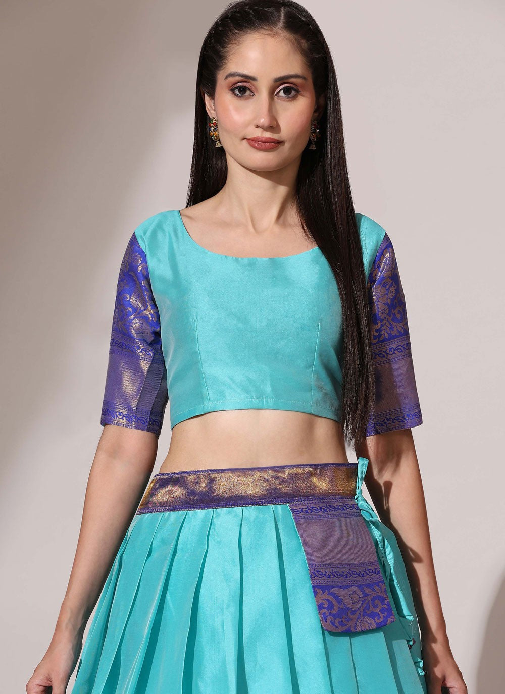 Weaving Zari Silk A - Line Lehenga - L2974