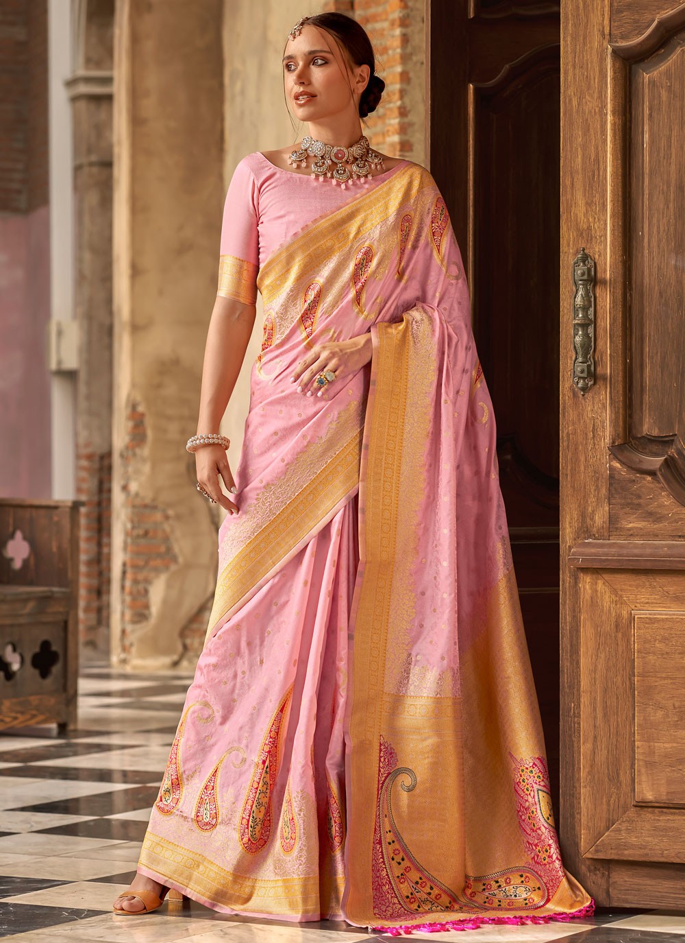 Classic Weaving Zari Silk Saree - S9214