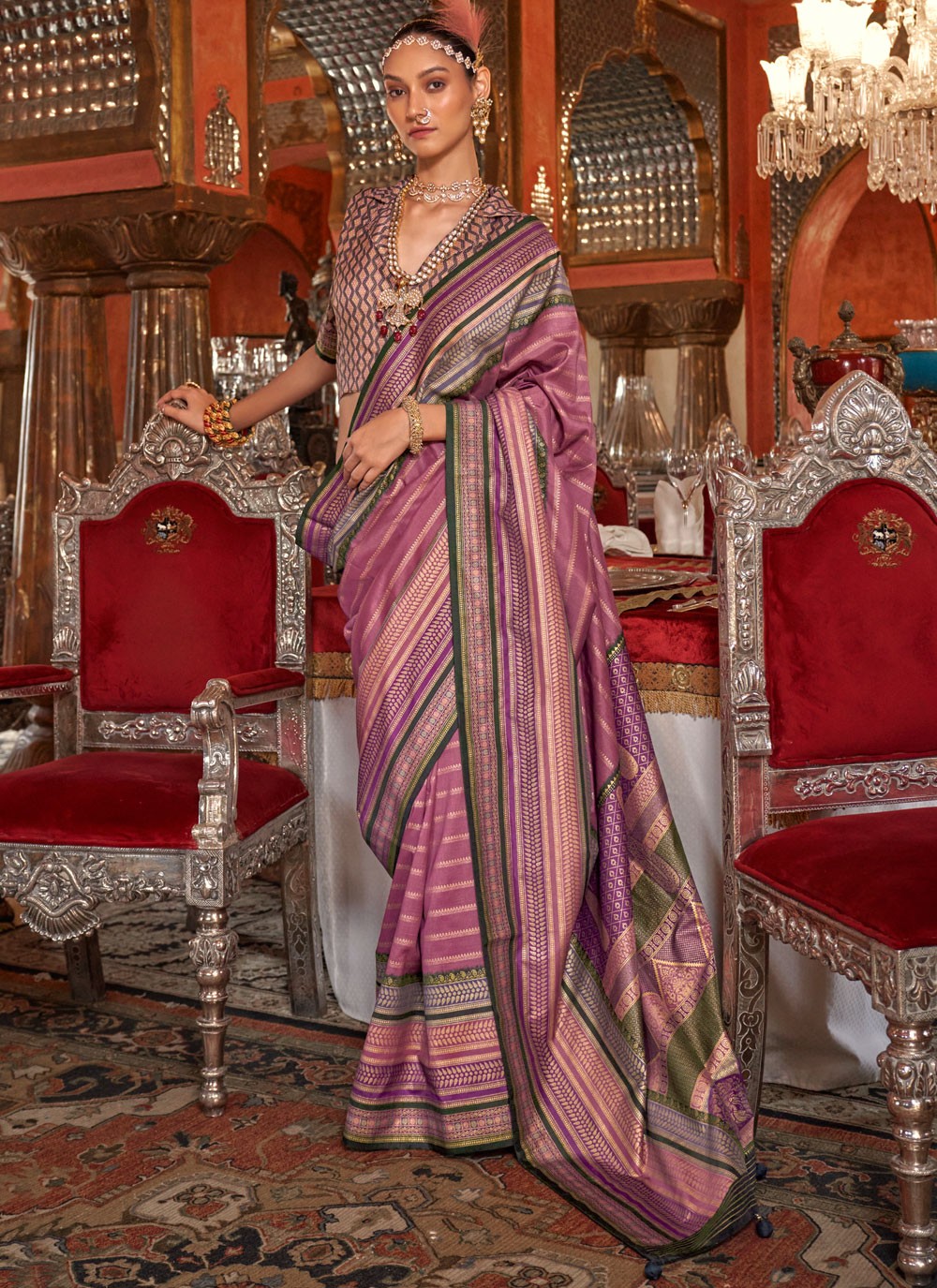 Classic Weaving Zari Silk Saree - S8965