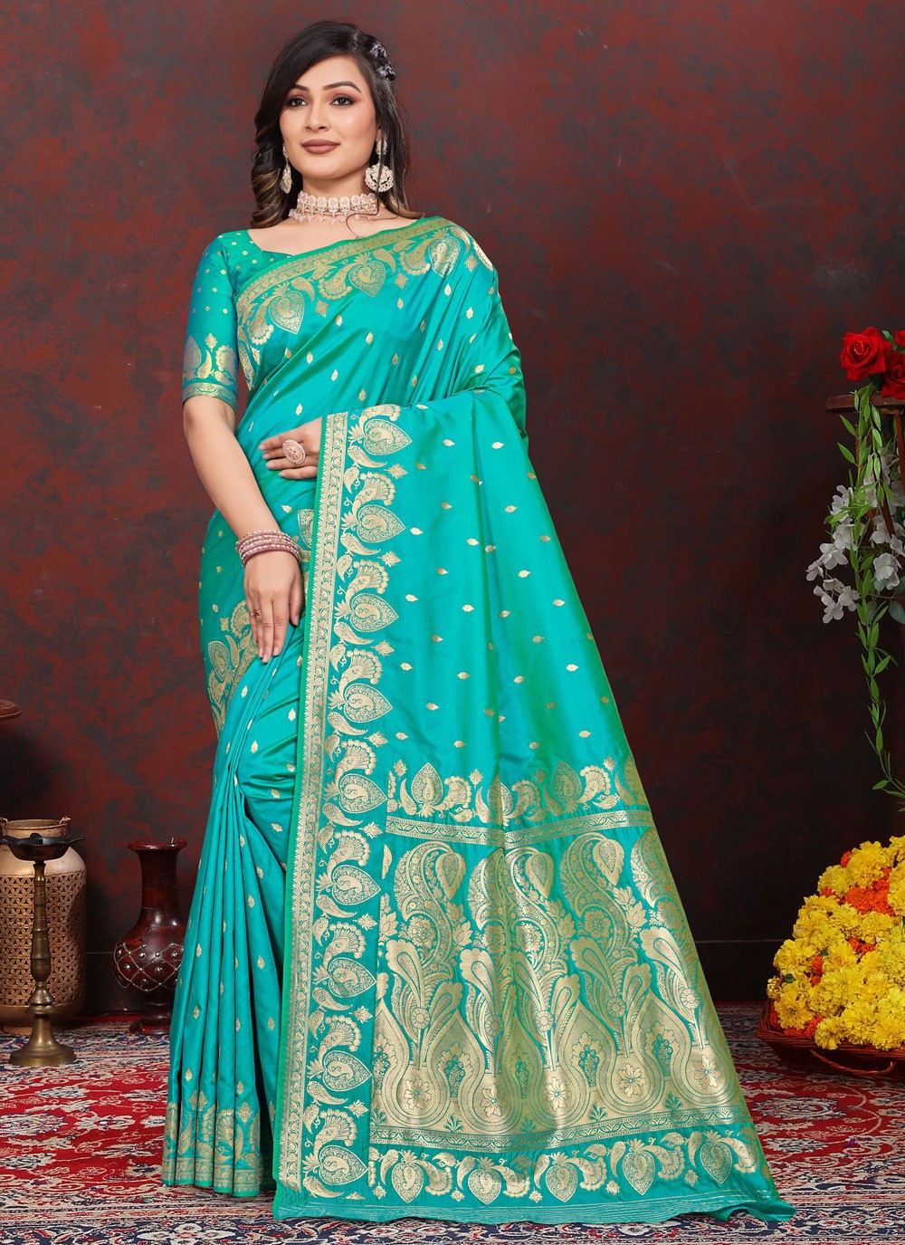 Weaving Zari Silk Saree - S12207