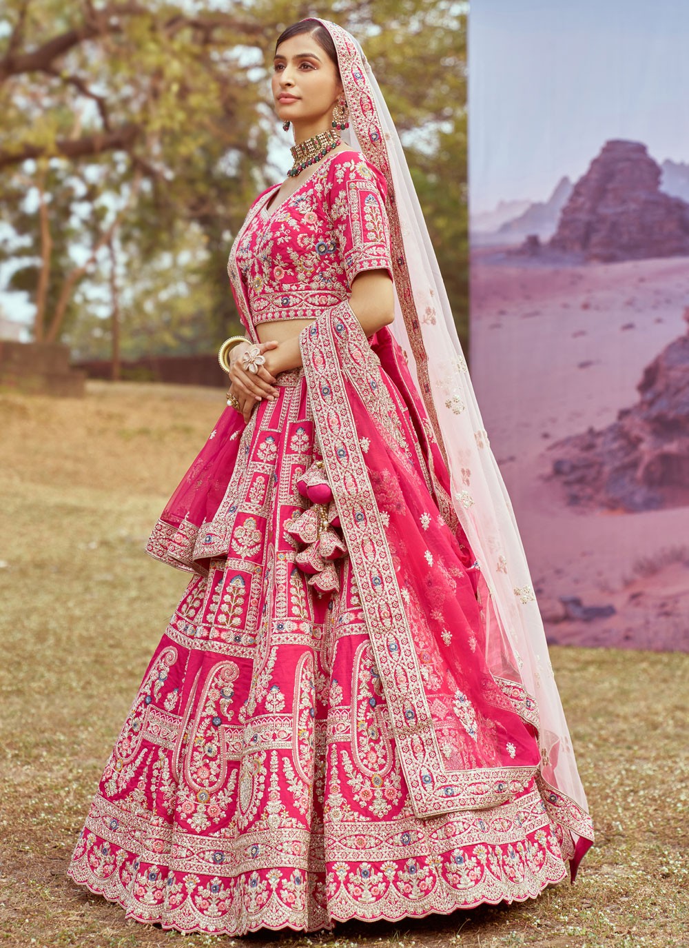 Beads Organza A - Line Lehenga - L2914