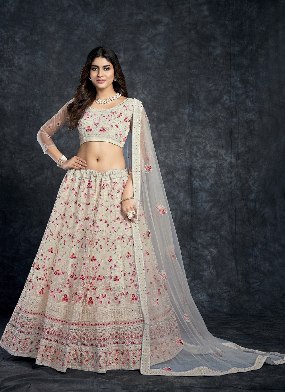 Dimond Silk A - Line Lehenga - L0795