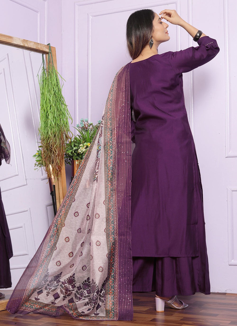 Silk Salwar Suit - T2936