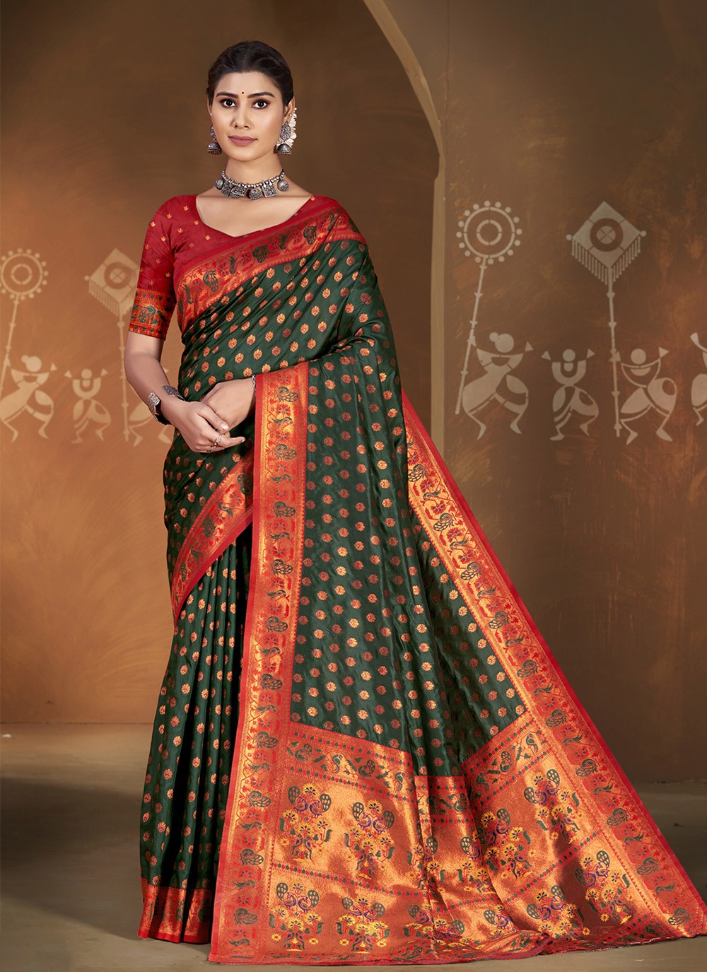 Woven Silk Saree - S12246