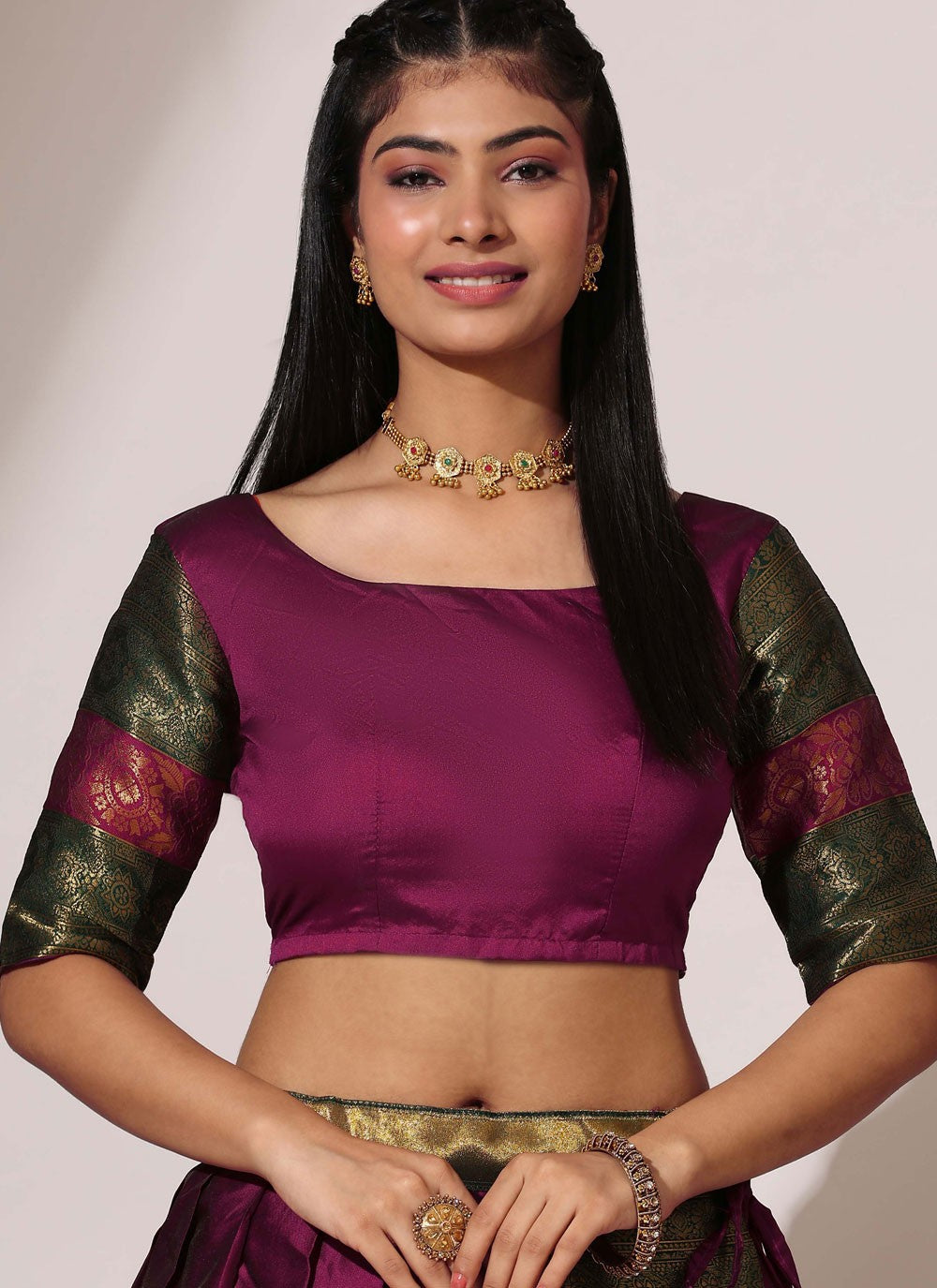 Woven Silk A - Line Lehenga - L2509