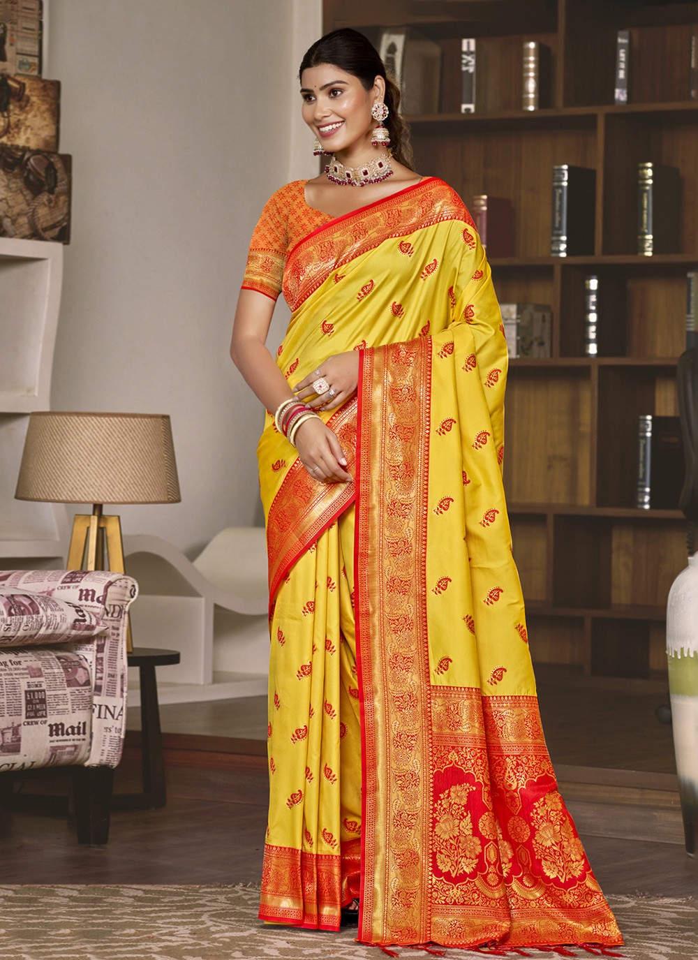 Classic Woven Silk Saree - S9800