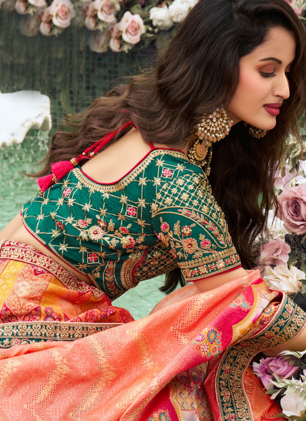 Embroidered Silk A - Line Lehenga - L2244