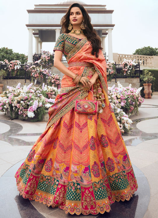 Embroidered Silk A - Line Lehenga - M8417