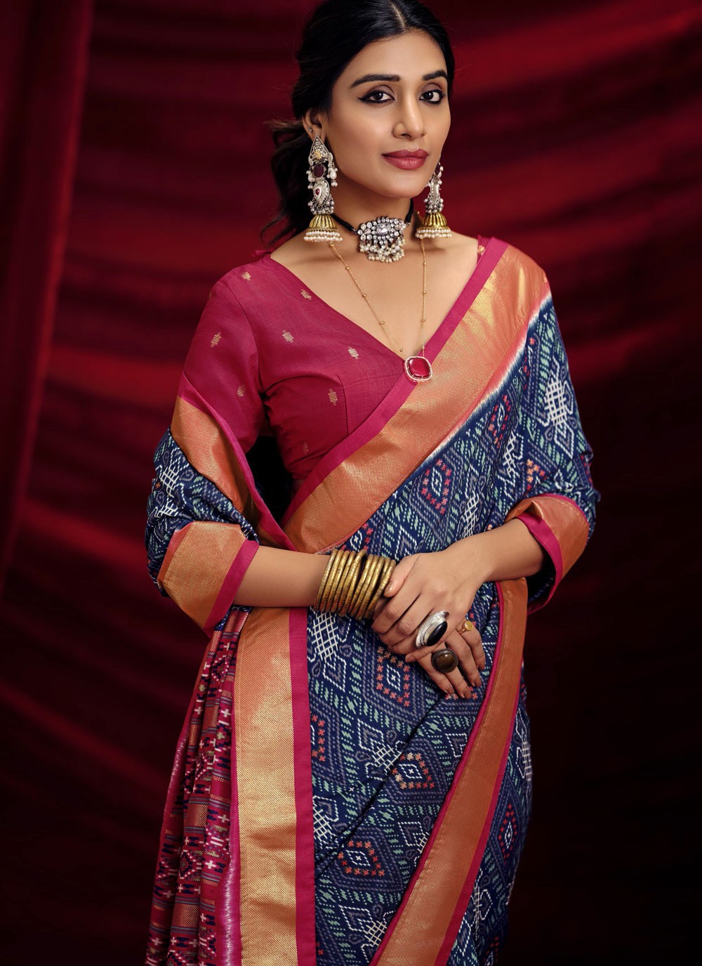 Classic Border Work Silk Saree - S9667