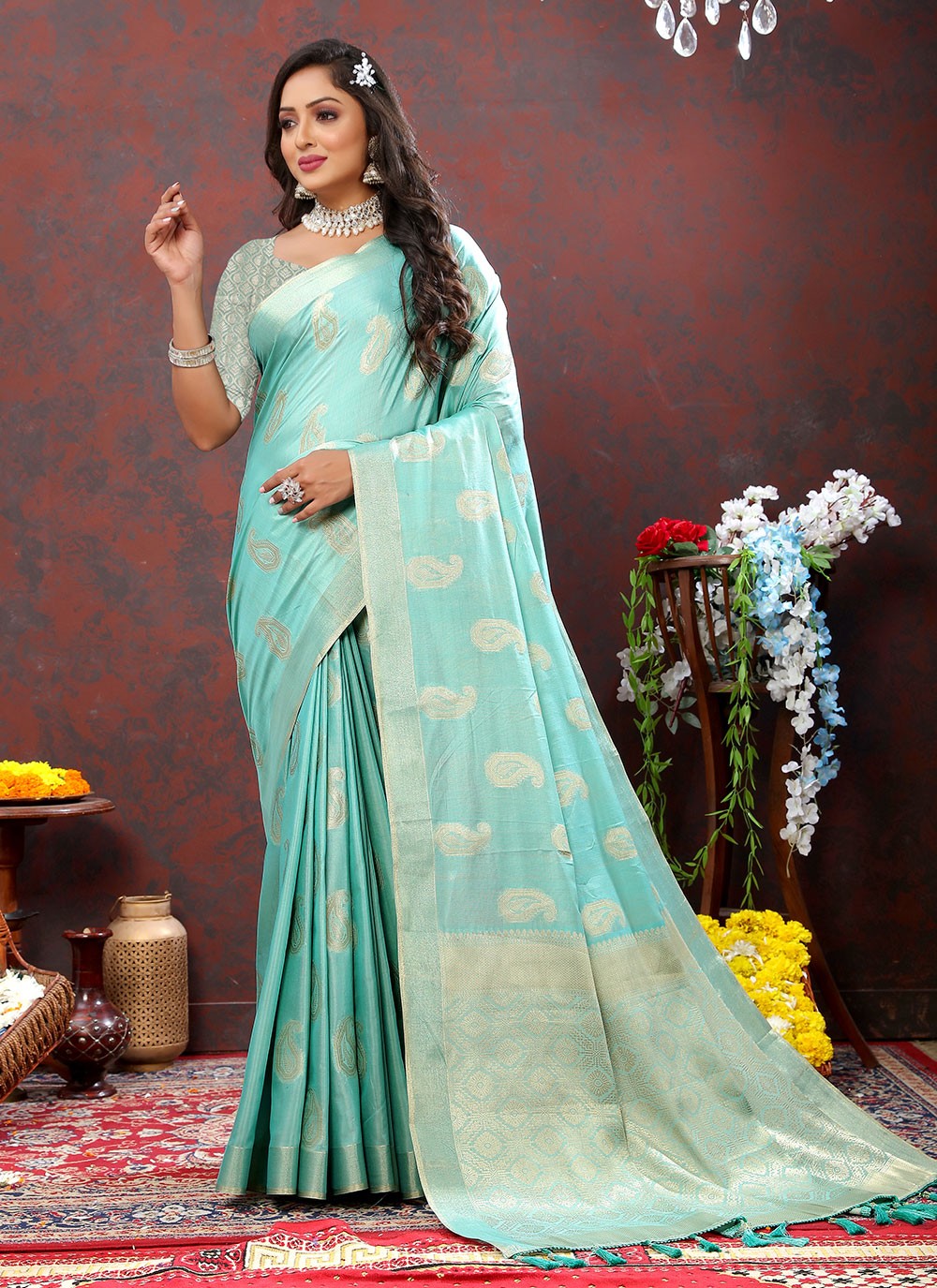 Trendy Weaving Zari Soft Cotton Saree - S4954