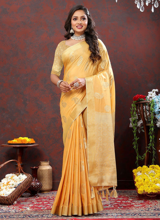 Trendy Weaving Zari Soft Cotton Saree - S4954