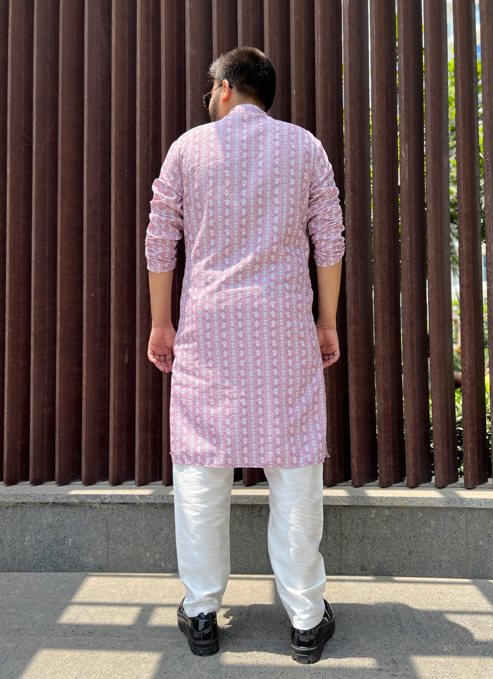 Embroidered Soft Cotton Pink Kurta Pyjama - M5162