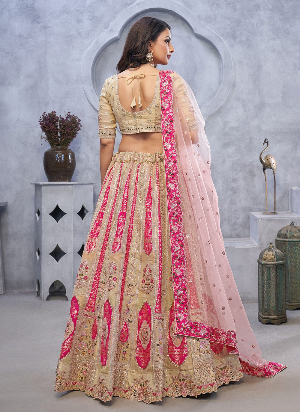 Embroidered Organza, Silk Lehenga - L3112